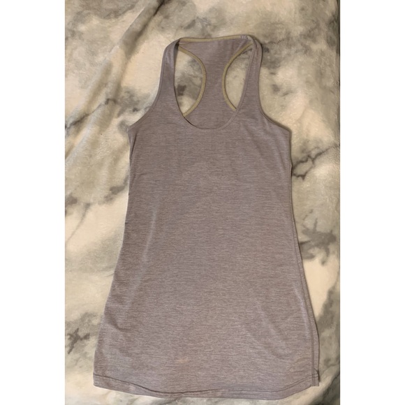 lululemon athletica Tops - Lululemon racerback tank silver size 4